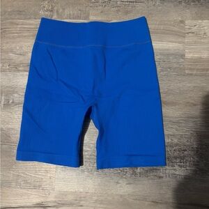 blue biker shorts